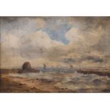 British School, early 20th century- Stormy seascape; oil on canvas, 18x25.5cmPlease refer to