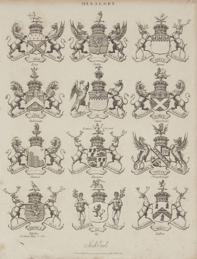 Adlard & Jones, London, pub. August 24 1816- Heraldry; copper engravings, 26.5x21cm; together with - Image 4 of 5