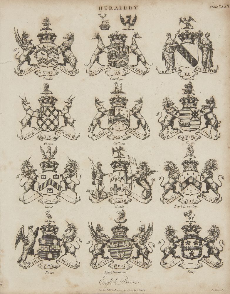 Adlard & Jones, London, pub. August 24 1816- Heraldry; copper engravings, 26.5x21cm; together with - Image 5 of 5