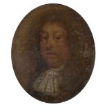 Circle of Benjamin Arlaud, Swiss 1669-1719- Portrait miniature of a gentleman, quarter-length turned