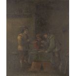 Manner of David Teniers the Younger, early 19th century- Figures in a tavern; oil on panel,