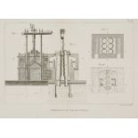 A le Blanc, French act.1819- Preparation du Gaz de Schiiste; copper engraving, 23.5x32cm: together