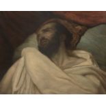 French School, mid-19th century- Recumbent draped male figure; oil on canvas, 58.5x73cmPlease