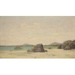 Attributed to David James, British 1853-1903 exh 1883-1897- Frith Sands, Cark; oil on canvas,