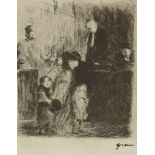 Jean-Louis Forain, French 1852-1931- The Exit of the Audience, 1925; etching, with stamped facsimile