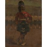 British School, late 19th/early 20th century- A Royal Scots Dragoon Guardsman; oil on un-stretchered