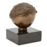 Neil Willis, British 1932-2011- Untitled spherical sculpture; bronze with brown patina held on