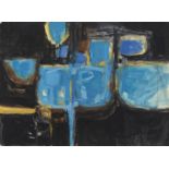 Henry Cliffe, British 1919-1983- Blue at Night; gouache and graphite, bears title and date '60 to
