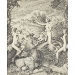 Francis Helps RBA, British 1890-1972- Pan and Nymphs; pencil on paper, 64x50cm, (ARR) Provenance: