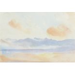 Phillip Wilson Steer OM NEAC, British 1860-1942- Coastal landscape; watercolour, signed, 11.