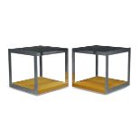 Richard Young (b.1930), a pair of chromed and teak side tables for Merrow Associates c.1970 Each