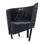 Paolo Pallucco (b.1950), a 'Le lamentazioni' lounge chair c.1988 With asymmetric black faux-
