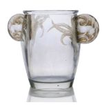 René Lalique (1860-1945), an ‘Yvelines’ clear, frosted and sepia stained glass vase No.975, Designed