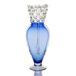 Borek Sipek(1949-2016), a Cobalt blue and clear glass ‘Alterego No.213’ Limited Edition vase c.