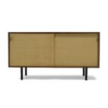 Florence Knoll, a scarce and early teak cabinet, a variation on model '116', produced by Knoll