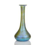Loetz, a 'Papillon' iridescent glass vase c.1905 The pale green glass body with slender neck and