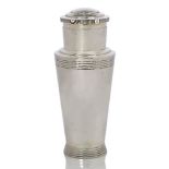 Keith Murray ( 1892-1981), an Art Deco silver plated Cocktail Shaker made by Mappin & Webb c.1935,