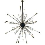 Italian, a large Italian twenty four light 'Sputnik' pendant light, in the manner of Stilnovo c.1950