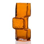 Geoffrey Baxter (1922-1995), a 'Drunken Bricklayer' vase c.1970, unsigned A tangerine coloured glass