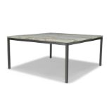 Florence Knoll, a marble top coffee table for Knoll c.1960 With square white and veined marble top