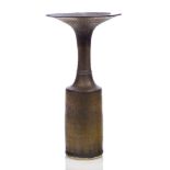 Dame Lucie Rie (1902-1995), a fine sgraffito vase c.1980, impressed seal to base A fine flared