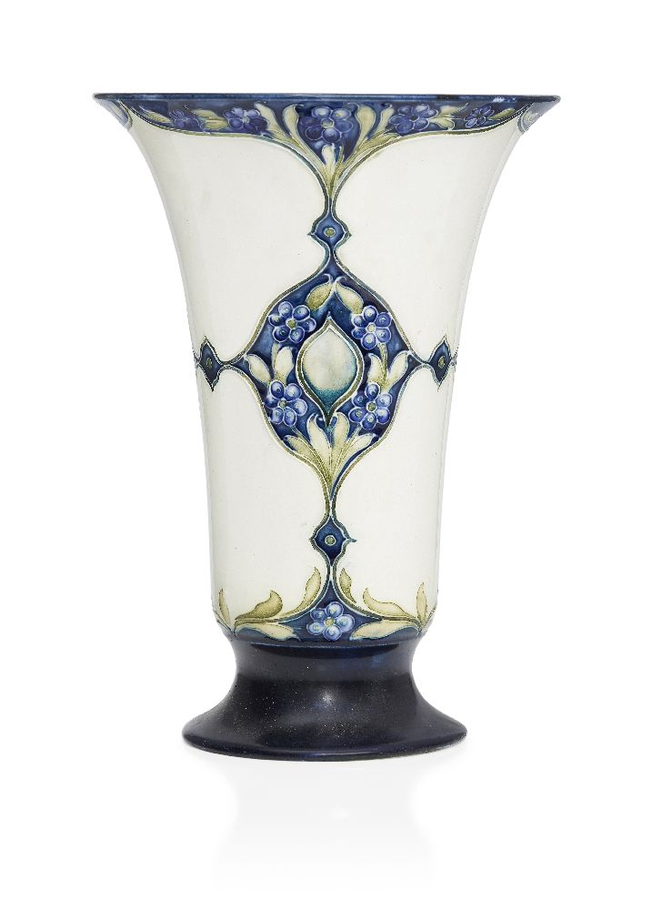 William Moorcroft (1872-1945), an Forget-Me-Not pattern ceramic vase c.1909, signed in green W