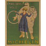After Fabien Fabiano (1883-1962), an advertising poster 'MICHELIN ENVELOPPE VELO'
