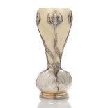 An Art Nouveau silver and ivory 'Safran' vase c.1901, Mark of V. Boivin, Paris, stamped French