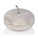 Lino Sabattini (1925-2016), a silver plate lidded dish in the form of a melon c.1970, stamped