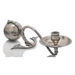 William Arthur Smith Benson (1854-1924), a plated candlestick c.1890, stamped BENSON to base of