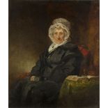 Sir John Watson Gordon RA PRSA, Scottish 1788-1864- Portrait of an elderly lady, seated three-