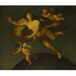 Circle of Michele Rocca, Italian c. 1666-c.1751- Allegorical figure with two cherubs; oil on canvas,