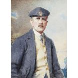 Count Mario Grixoni, Italian/British 1885-1945- exh 1914-40- Portrait of G Mills McKay, Knight