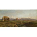 Italian School, early-mid 19th century- View of the Roman Campagna; oil on canvas, 33.5x67cmPlease