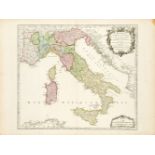 Didier Robert de Vaugondy, French ca. 1723-1786- L'Italie qui comprend les Etats de Piemont, les