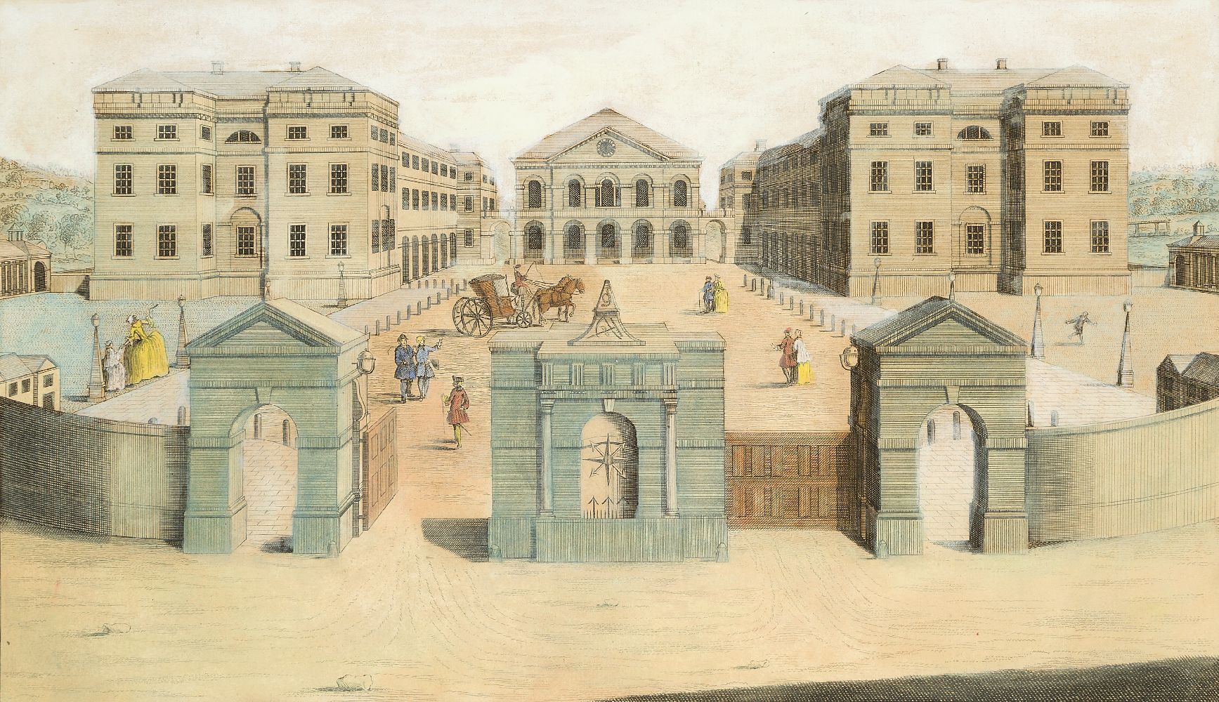 Benjamin Cole, British fl.1723-1767- The Custom House, from John Stowe’s 'A Survey of London'; - Image 7 of 12