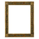 A Florentine Parcel Gilded and Painted Cassetta Frame, early 19th century, with raked notched torus,