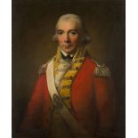 British School, late 18th century- Portrait of a British Army Officer, turned to the left, half-