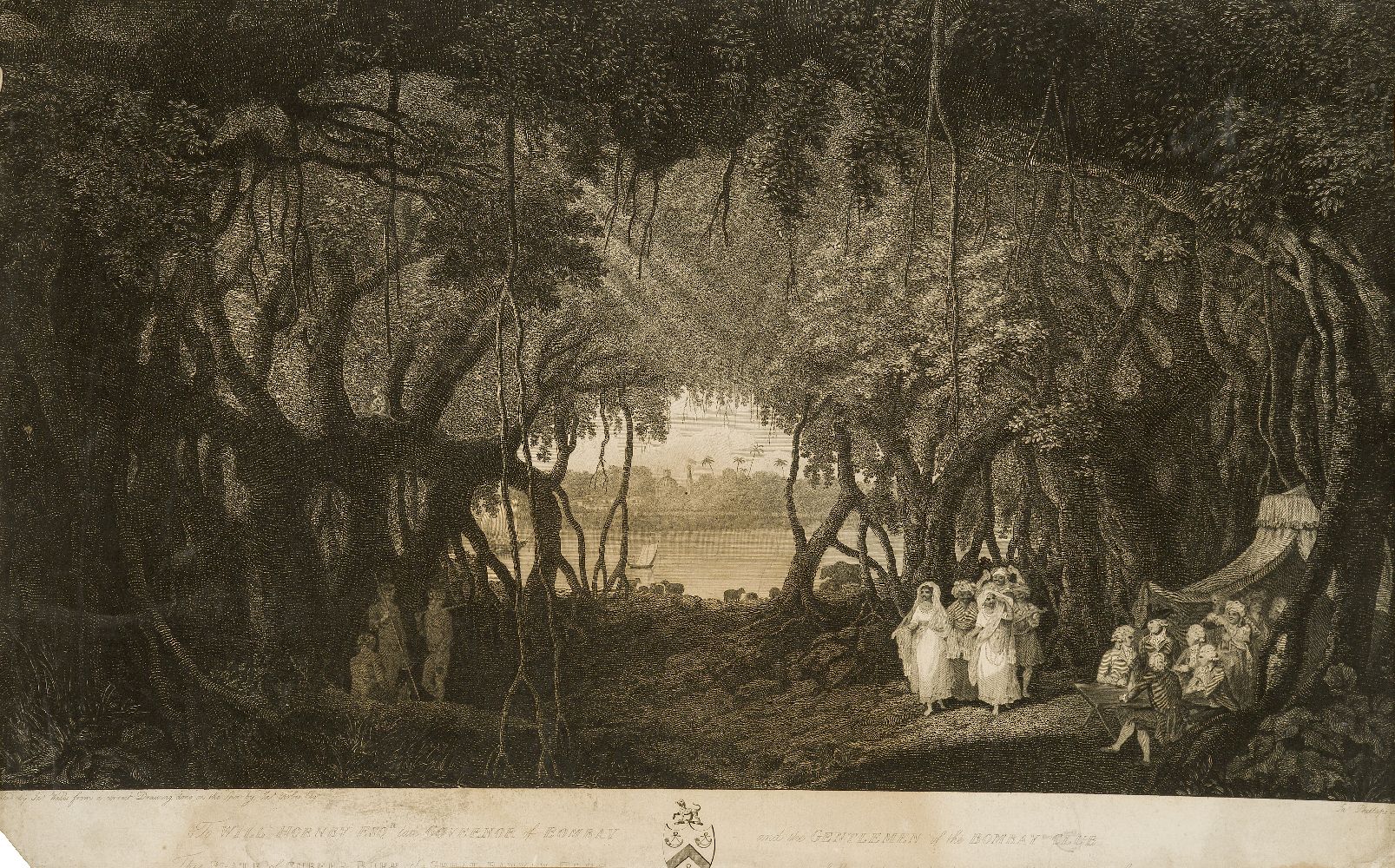 James Phillips, British fl. c.1790- The Temple of Elephanta and The Great Banyan Tree, after James - Image 2 of 3