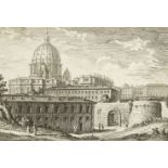 Giuseppe Vasi, Italian 1710-1782- Porta Cavalleggieri ot Posterula; etching, from Delle magnificenze