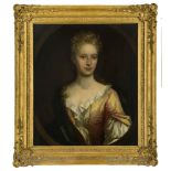 Follower of Sir Godfrey Kneller, German/British 1646-1723- Portrait of a lady, half-length, turned