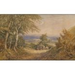 R R Ripley, British School, mid-19th century- Wrotham Hill; watercolour, signed and dated 80, 37.