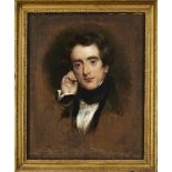 Circle of Sir Thomas Lawrence PRA, British 1769-1830- Portrait of a gentleman, head and shoulders;