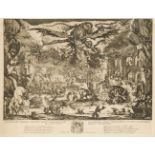 After Jacques Callot, French 1592-1635- The Temptation of St. Anthony; etching on laid paper (