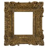 A Northern European Carved and Gilded Regence Style Frame, 18th century, with leaf sight, sanded