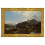Sidney Richard Percy, British 1821-1886- A Bright Day at Ullswater; oil on canvas, signed,