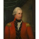 British School, late 18th century- Portrait of a British Army Officer, half-length, turned to the