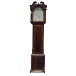 A late Regency mahogany longcase clock, early 19th century, the 12-inch broken arch topped dial