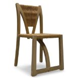 Peter Southall, a set of sixteen limed oak dining chairs, of recent manufacture, the frames with