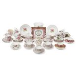 A selection of pink lustre wares, early 19th century and later, to include: a Victorian Sunderland